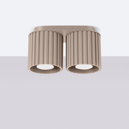 AURA spotarmatur 2x GU10/10W/230V taupe