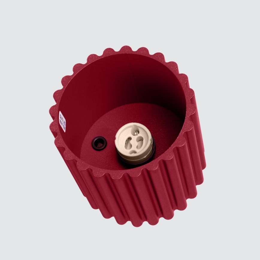 Spotlampa AURA 1xGU10/10W/230V 10 cm röd