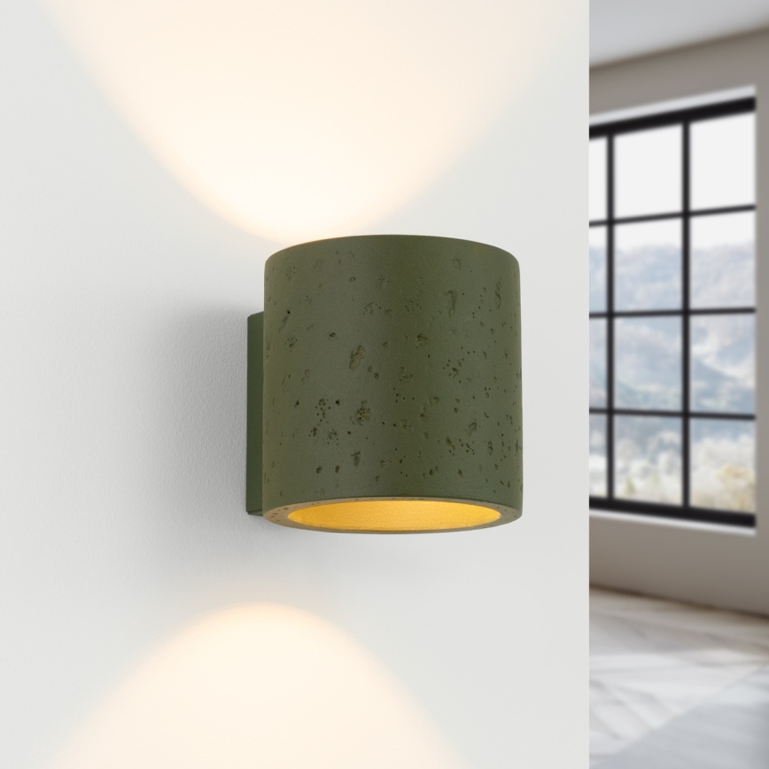 Väggspotlampa ORBIS 1xG9/8W/230V betong/grön
