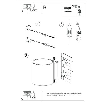 Väggspotlampa ORBIS 1xG9/8W/230V betong/grön