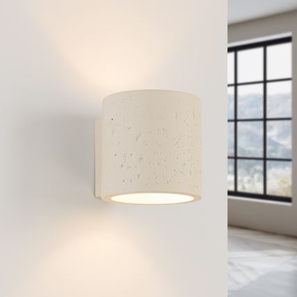 Väggspotlight ORBIS 1xG9/8W/230V betong/krämfärgad