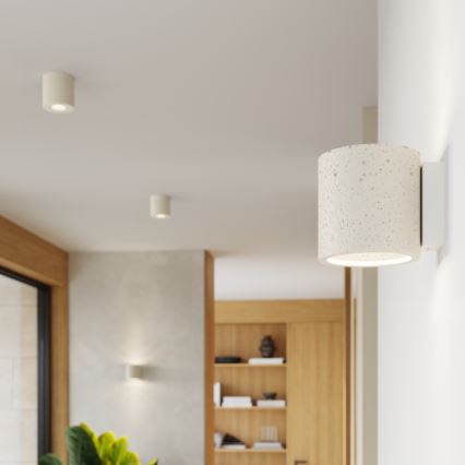 Väggspotlight ORBIS 1xG9/8W/230V betong/krämfärgad