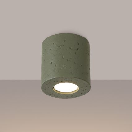 Spotlampa ORBIS 1xGU10/10W/230V betong/grön