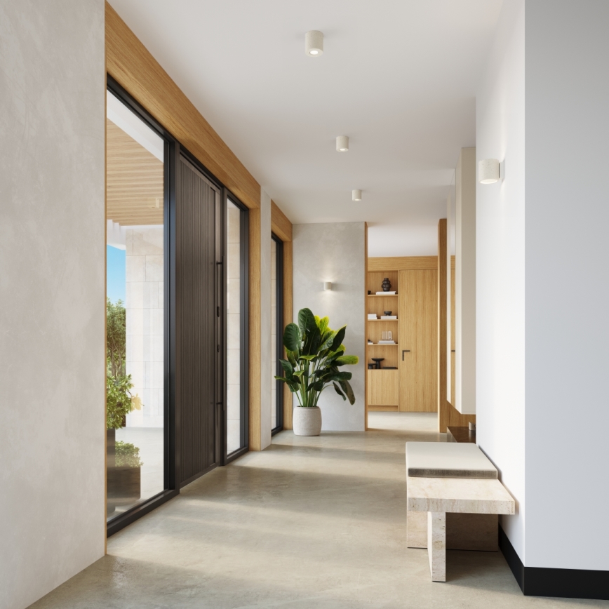 Spotlampa ORBIS 1xGU10/10W/230V betong/krämvit