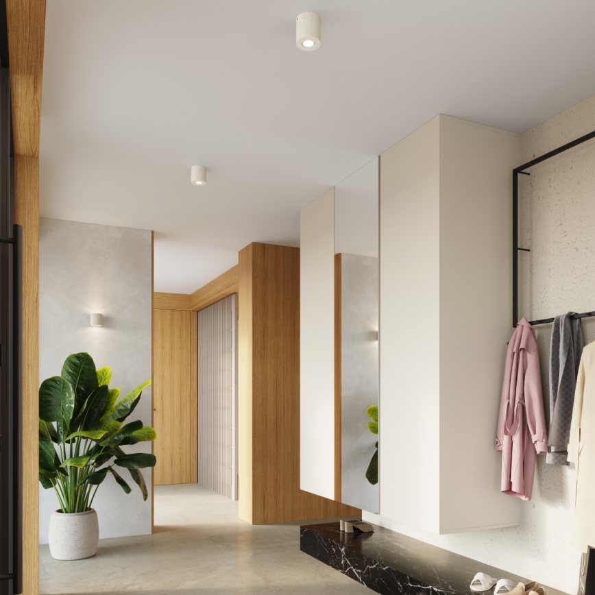 Spotlampa ORBIS 1xGU10/10W/230V betong/krämvit