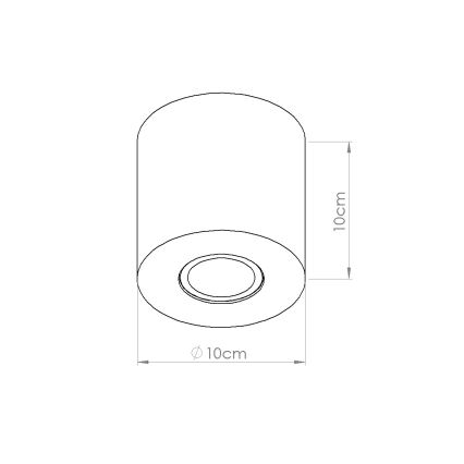 Spotlampa ORBIS 1xGU10/10W/230V betong/krämvit