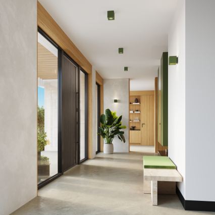 Väggspotlight QUAD 1xG9/8W/230V betong/grön