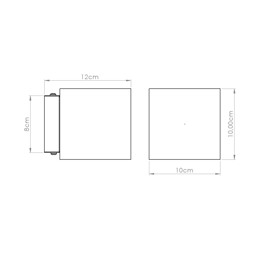 Väggspotlight QUAD 1xG9/8W/230V betong/grön