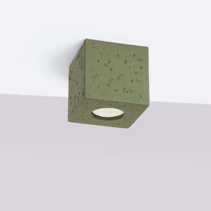 Spotarmatur QUAD 1xGU10/10W/230V betong/grön