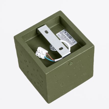 Spotarmatur QUAD 1xGU10/10W/230V betong/grön