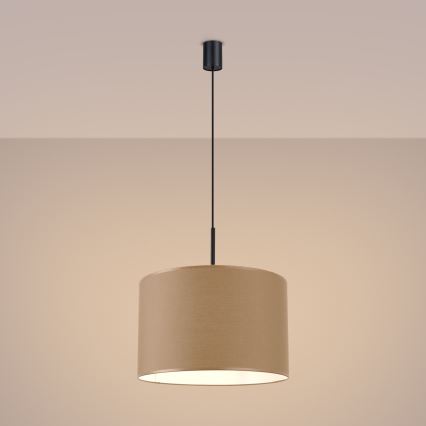 Pendellampa med kabel NEVIA 1xE27/15W/230V Ø 40 cm taupe