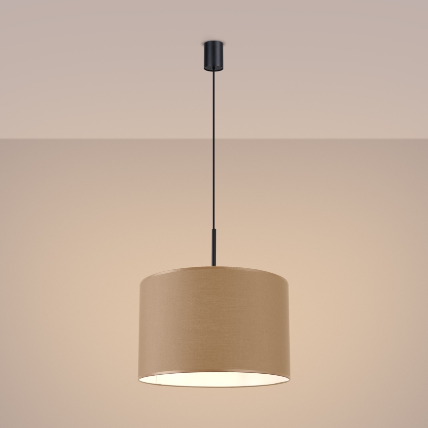 Pendellampa med kabel NEVIA 1xE27/15W/230V Ø 40 cm taupe