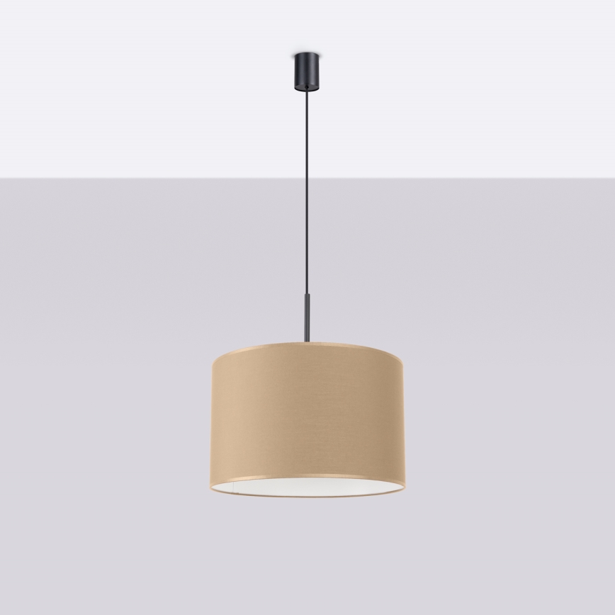 Pendellampa med kabel NEVIA 1xE27/15W/230V Ø 40 cm taupe