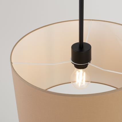 Pendellampa med kabel NEVIA 1xE27/15W/230V Ø 40 cm taupe
