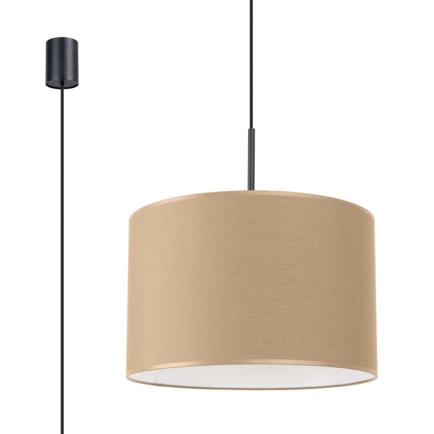 Pendellampa med kabel NEVIA 1xE27/15W/230V Ø 40 cm taupe