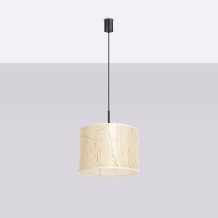 Pendel med sladd NEVIA 1xE27/15W/230V Ø 40 cm beige/marmormönster