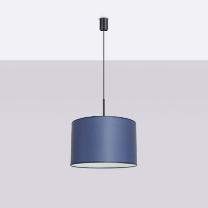 Taklampa med sladd NEVIA 1xE27/15W/230V Ø 40 cm blå