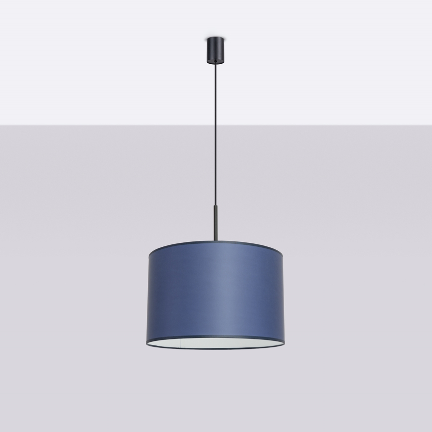 Taklampa med sladd NEVIA 1xE27/15W/230V Ø 40 cm blå