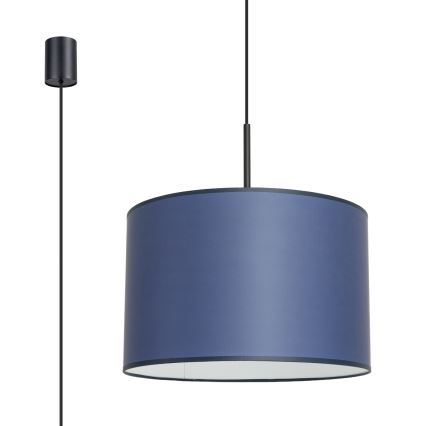 Taklampa med sladd NEVIA 1xE27/15W/230V Ø 40 cm blå