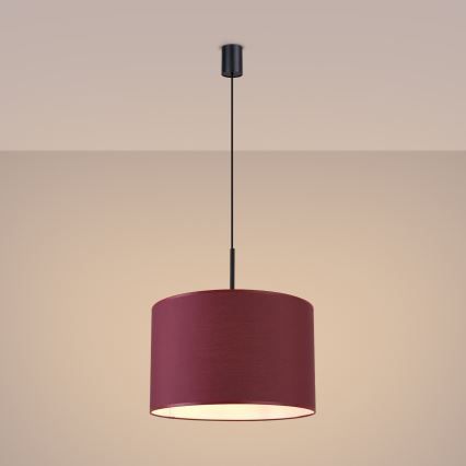 Pendellampa NEVIA med sladd 1xE27/15W/230V Ø 40 cm röd