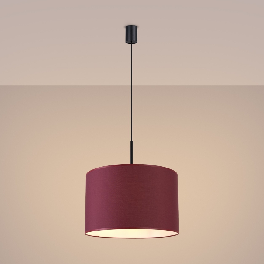 Pendellampa NEVIA med sladd 1xE27/15W/230V Ø 40 cm röd