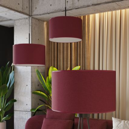 Pendellampa NEVIA med sladd 1xE27/15W/230V Ø 40 cm röd