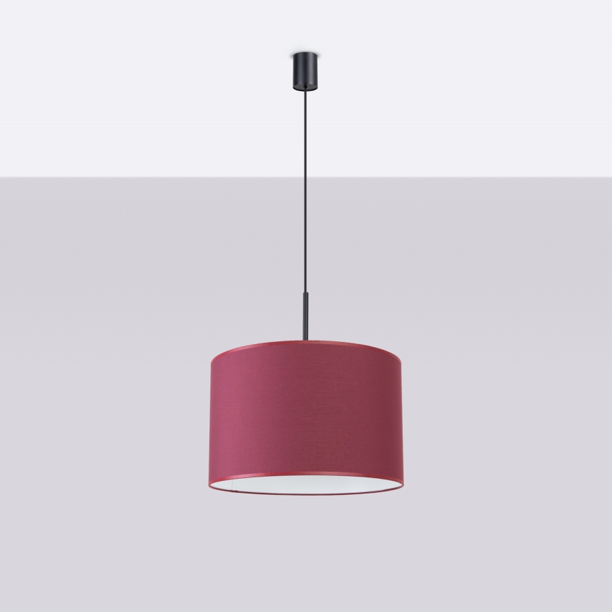 Pendellampa NEVIA med sladd 1xE27/15W/230V Ø 40 cm röd