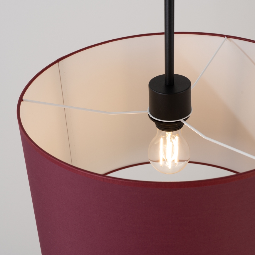 Pendellampa NEVIA med sladd 1xE27/15W/230V Ø 40 cm röd