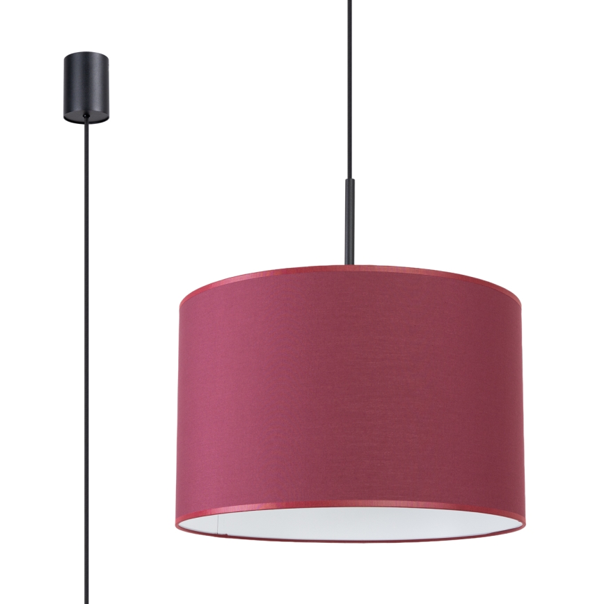 Pendellampa NEVIA med sladd 1xE27/15W/230V Ø 40 cm röd