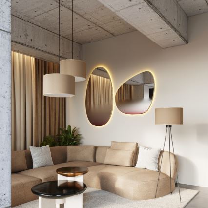 Golvlampa NEVIA 1xE27/15W/230V taupe