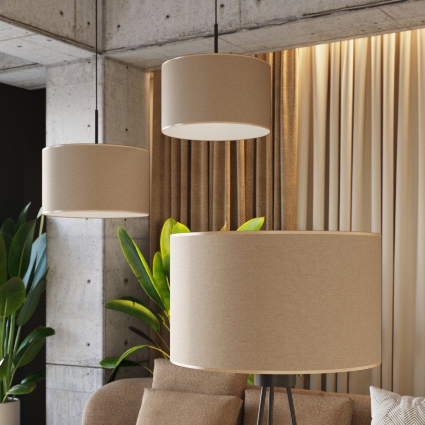 Golvlampa NEVIA 1xE27/15W/230V taupe