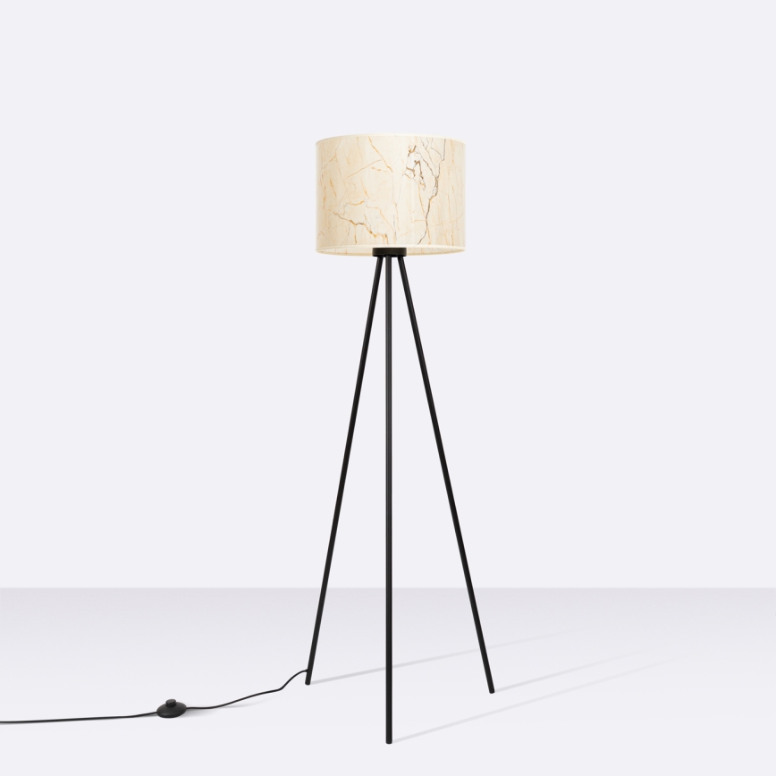 Golvlampa NEVIA 1xE27/15W/230V beige/marmordekor