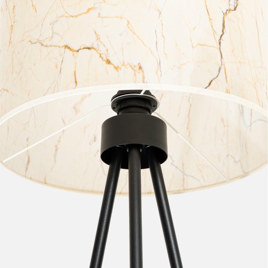 Golvlampa NEVIA 1xE27/15W/230V beige/marmordekor