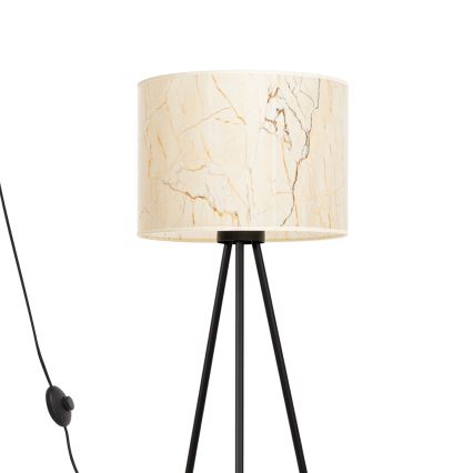 Golvlampa NEVIA 1xE27/15W/230V beige/marmordekor
