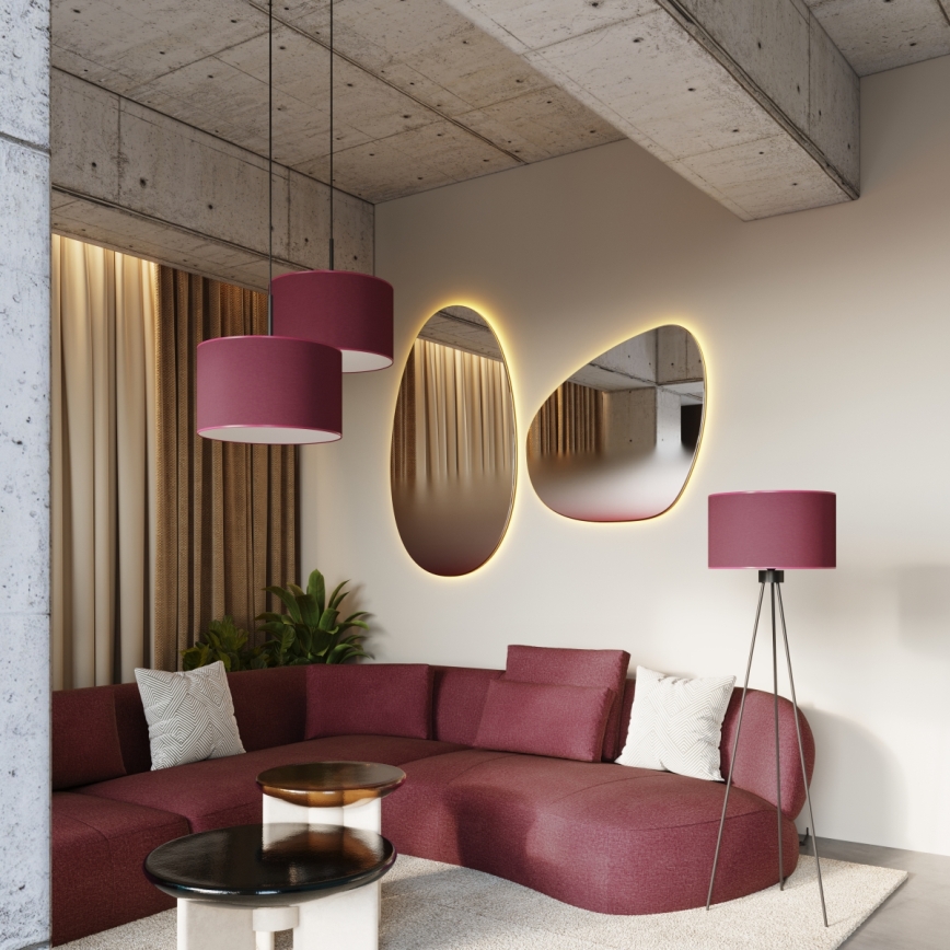 Golvlampa NEVIA 1xE27/15W/230V röd