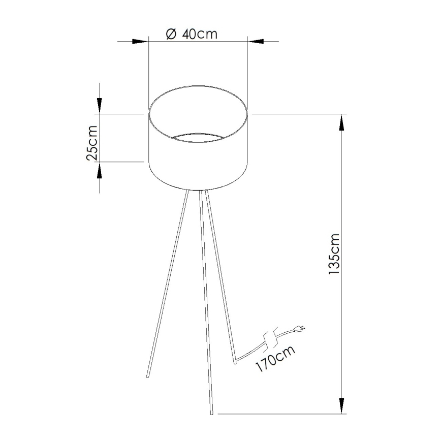 Golvlampa NEVIA 1xE27/15W/230V röd