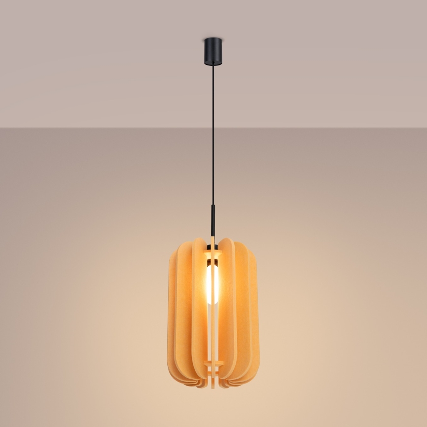 Pendellampa på kabel MULA 1xE27/15W/230V diam. 27 cm gul