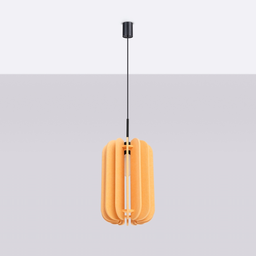 Pendellampa på kabel MULA 1xE27/15W/230V diam. 27 cm gul