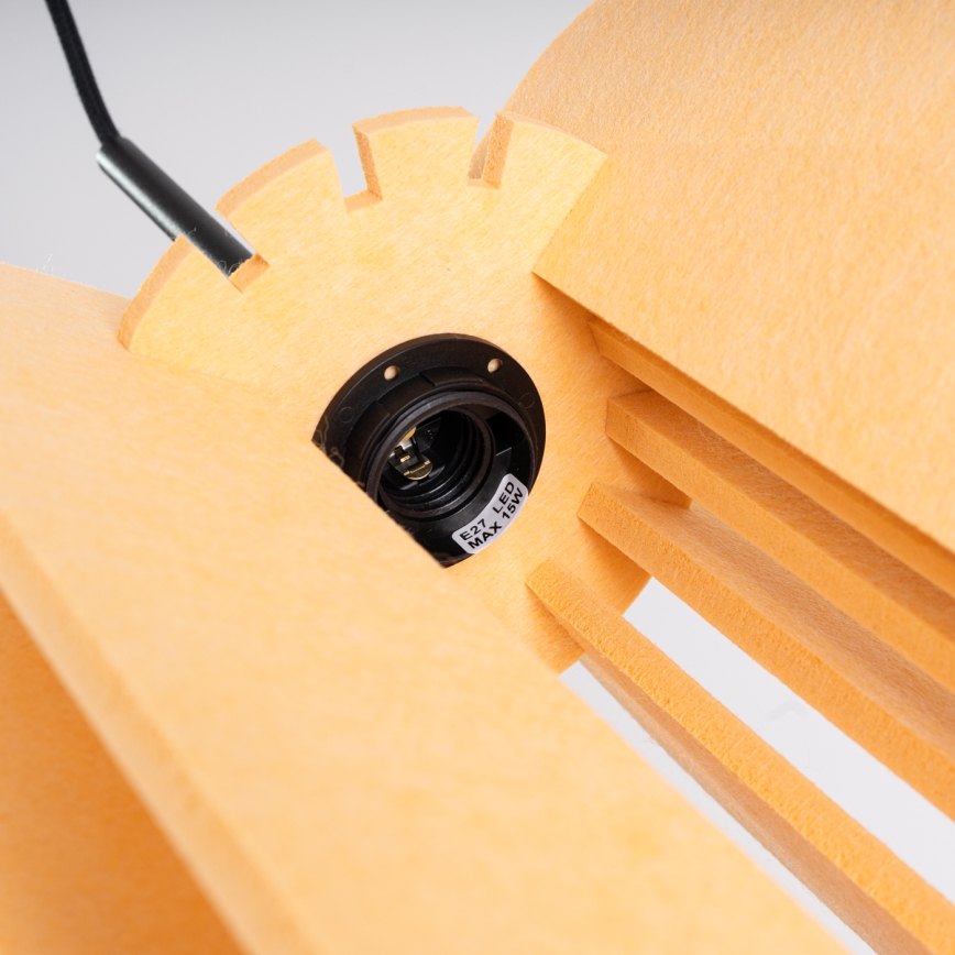 Pendellampa på kabel MULA 1xE27/15W/230V diam. 27 cm gul