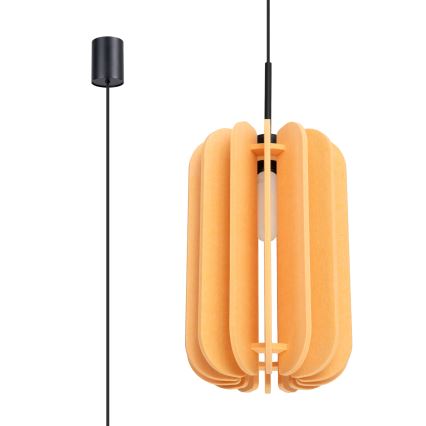 Pendellampa på kabel MULA 1xE27/15W/230V diam. 27 cm gul