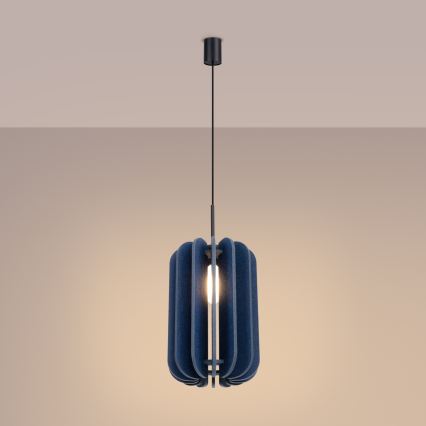 Takpendel med sladd MULA 1xE27/15W/230V Ø 27 cm blå