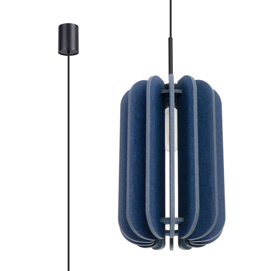 Takpendel med sladd MULA 1xE27/15W/230V Ø 27 cm blå