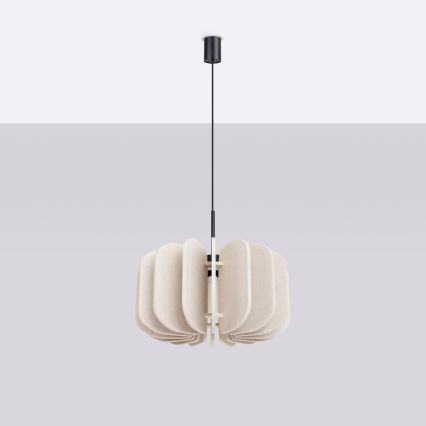Hänglampa på kabel MULA 1xE27/15W/230V Ø 45 cm krämfärgad