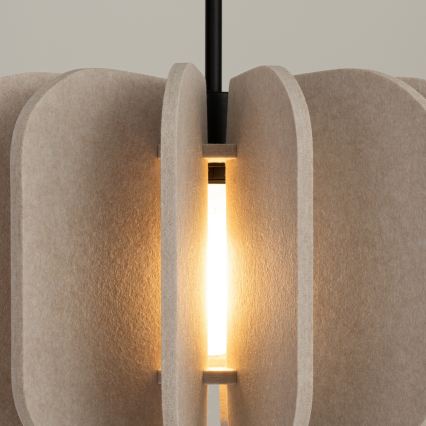 Hänglampa på kabel MULA 1xE27/15W/230V Ø 45 cm krämfärgad