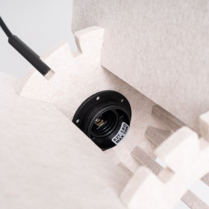 Hänglampa på kabel MULA 1xE27/15W/230V Ø 45 cm krämfärgad