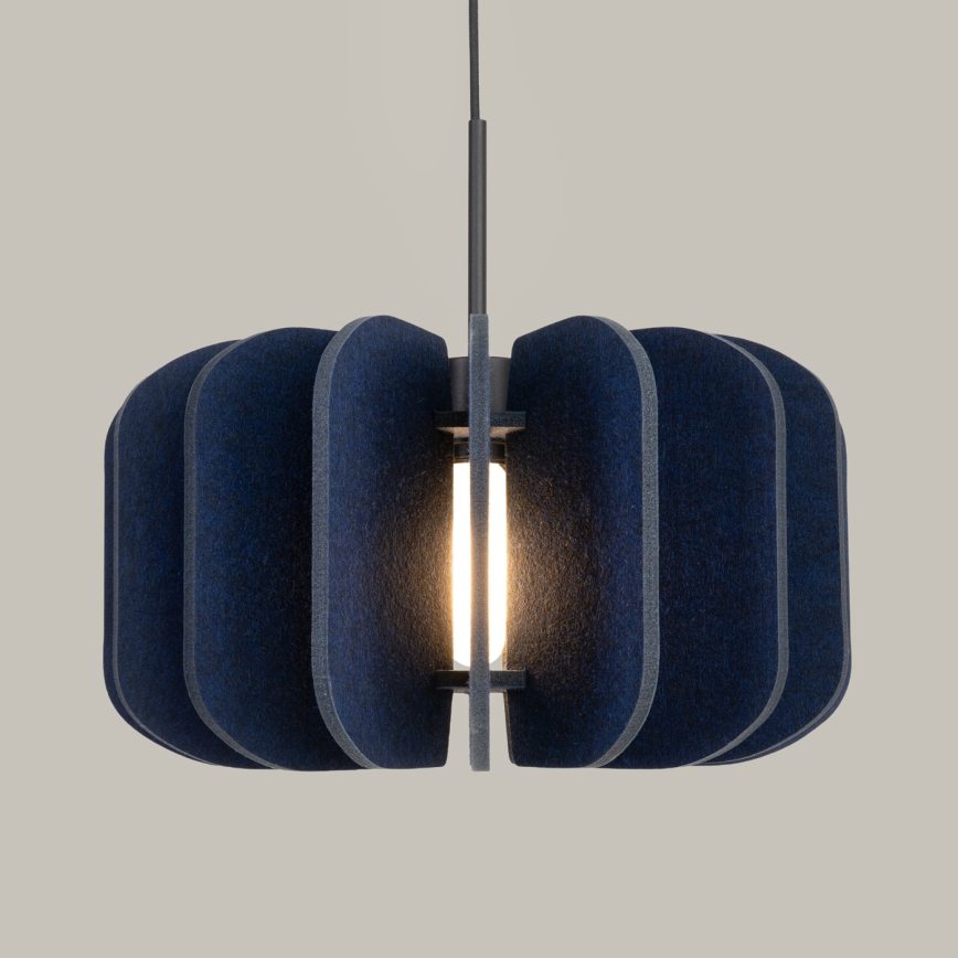 Pendel på sladd MULA 1xE27/15W/230V Ø 45 cm blå