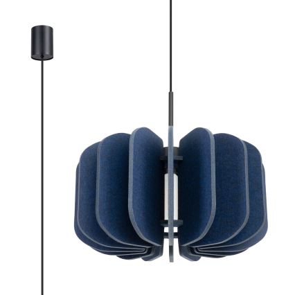 Pendel på sladd MULA 1xE27/15W/230V Ø 45 cm blå
