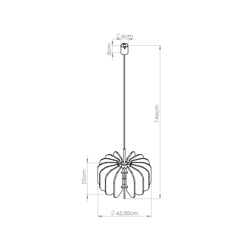 Pendel på sladd MULA 1xE27/15W/230V Ø 45 cm blå