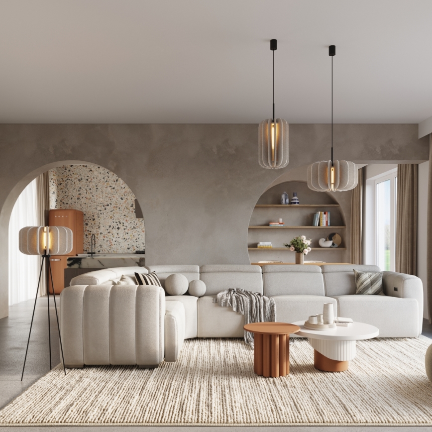 Golvlampa MULA 1xE27/15W/230V krämfärgad