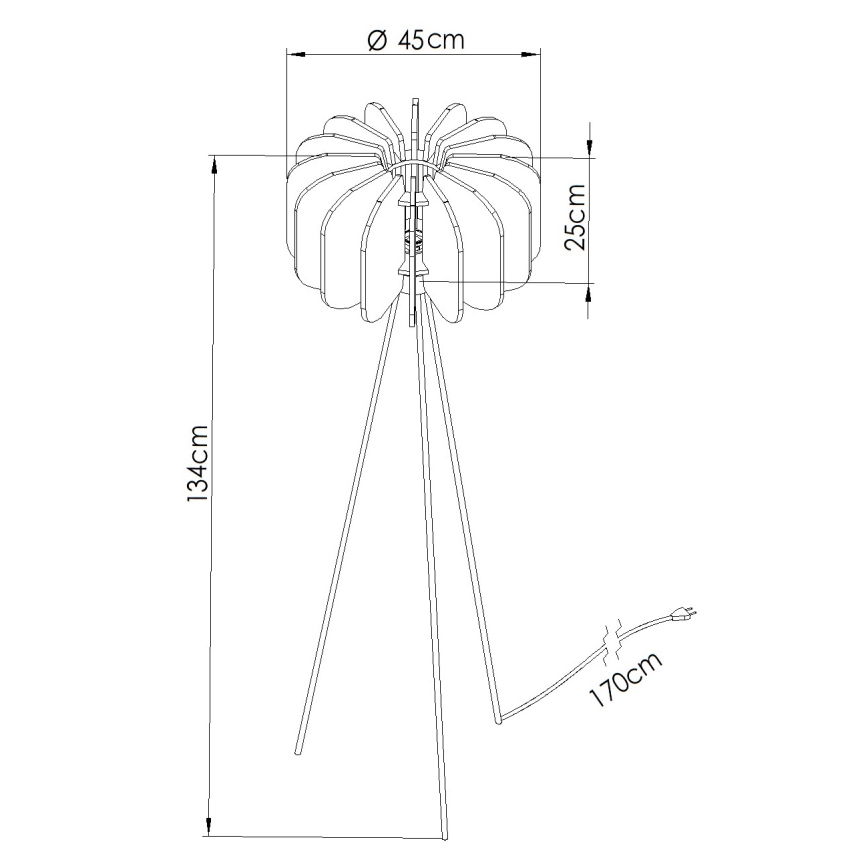 Golvlampa MULA 1xE27/15W/230V krämfärgad